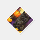 Serviette En Papier Vintage Halloween Kitten (Coin)