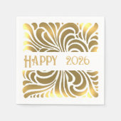 Serviette En Papier Vintage japonais abstrait - heureux 2023 (Devant)