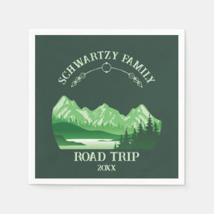 Serviette En Papier Vintage Mountain Sunset lac extérieur Retourne ver