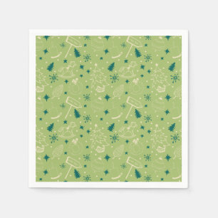 Serviette En Papier Vintage Noël Art Motif One Little Christmas