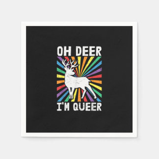 Serviette En Papier Vintage Oh Cerf Je Suis Fier d'être Gay Fierté LGB