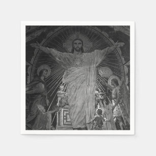Serviette En Papier Vintage Paris Principal mosaïque Sacré-Cœur jésus