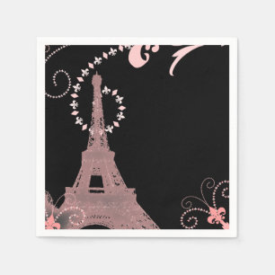 Serviette En Papier vintage Paris Tour Eiffel