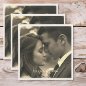 Serviette En Papier Vintage Photo