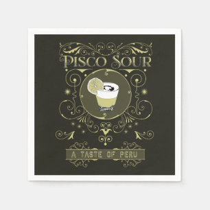 Serviette En Papier Vintage Pisco Sour