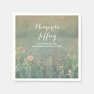 Serviette En Papier Vintage prairie mariage papier serviettes