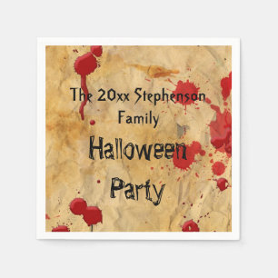 Serviette En Papier Vintage Red Blood Splatz Halloween Party