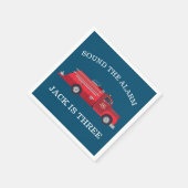 Serviette En Papier Vintage Red Fire Truck Party (Coin)