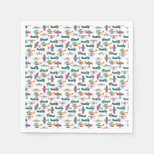 Serviette En Papier vintage retro airplane pattern (Devant)
