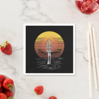 Vintage Rétro Coucher de soleil Halloween Zombie M