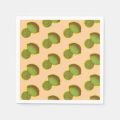 Serviette En Papier Vintage Retro Halftone Lemon (Devant)