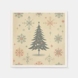 Serviette En Papier Vintage/rétro moderne Noël/hiver