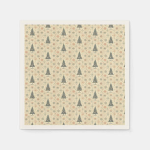 Serviette En Papier Vintage/rétro moderne Noël/hiver