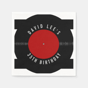 Serviette En Papier Vintage Retro Vinyl Record Parti Personnalisé