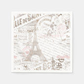 Serviette En Papier Vintage Romance Collage rose ID226 (Devant)