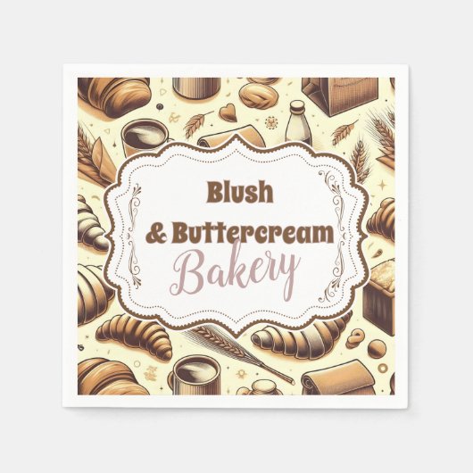 Serviette En Papier Vintage Rustic Bakery (Devant)