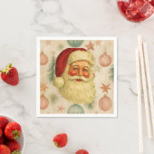 Serviette En Papier Vintage Santa Paper Napkins (En situation)