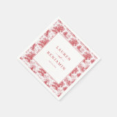 Serviette En Papier Vintage Scarlet Château Wedding (Coin)