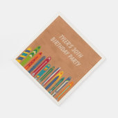 Serviette En Papier Vintage Skis Personalized Skiers Party (Coin)