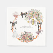 Serviette En Papier Vintage soirée d'Halloween Éffrayante (Devant)