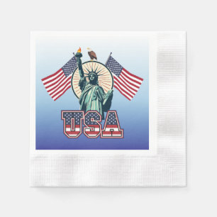 Serviette En Papier Vintage, Statue de la Liberté