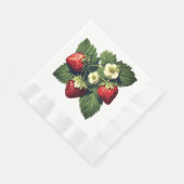 Serviette En Papier Vintage strawberries (Coin)