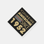 Serviette En Papier Vintage stupéfiant 1952 70e anniversaire (Coin)