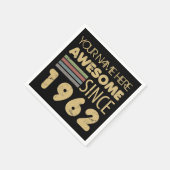 Serviette En Papier Vintage stupéfiant 1962 60e anniversaire (Coin)