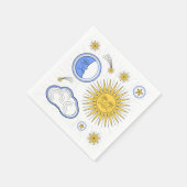 Serviette En Papier Vintage Sun and Moon (Coin)