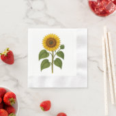 Serviette En Papier Vintage Sunflower napkins (En situation)