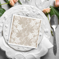 Vintage traditionnel rustique burlap et dentelle