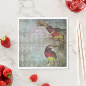 Serviette En Papier Vintage Tropical Toucan (En situation)
