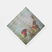 Serviette En Papier Vintage Tropical Toucan (Coin)