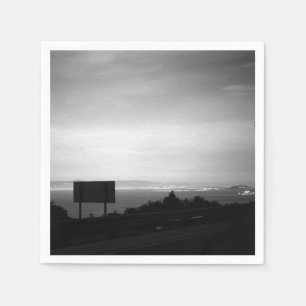 Serviette En Papier Vintage USA Californie San Francisco baie Alcatraz