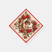 Serviette En Papier Vintage Valentine amour art cupide (Coin)