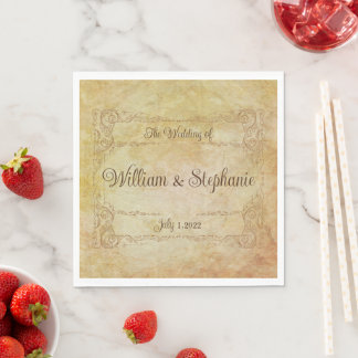 Serviette En Papier Vintage victorien romantique Fairytale Mariage