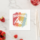 Serviette En Papier Vintage Wakeboarding Retro Wakeboarder (En situation)