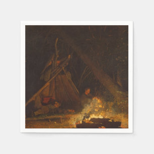 Serviette En Papier Vintage Winslow Homer Camp Fire