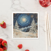 Serviette En Papier Vintage Winter Christmas Escape (En situation)