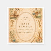 Serviette En Papier Vintage Wizard Magic Baby Shower (Devant)