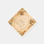 Serviette En Papier Vintage Wizard Magic Baby Shower (Coin)