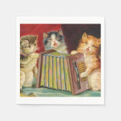 Serviette En Papier Vintages Kitties papier amusement serviettes (Devant)