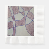 Serviette en papier violet abstrait (Devant)