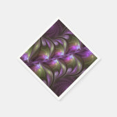 Serviette En Papier Violet Abstrait violet violet kaki fractal (Coin)