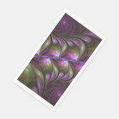 Serviette En Papier Violet Abstrait violet violet kaki fractal (Coin)