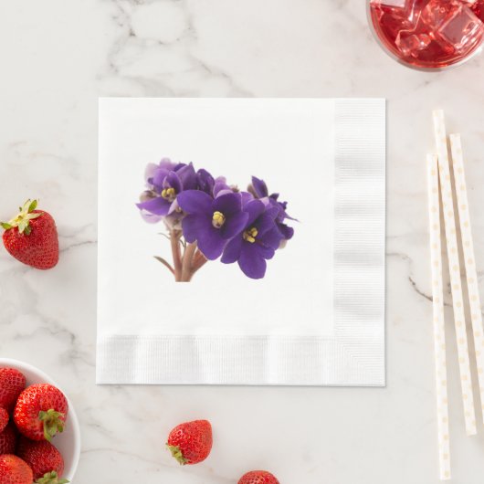 Serviette En Papier Violet africain (En situation)