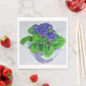 Serviette En Papier Violet africain (En situation)
