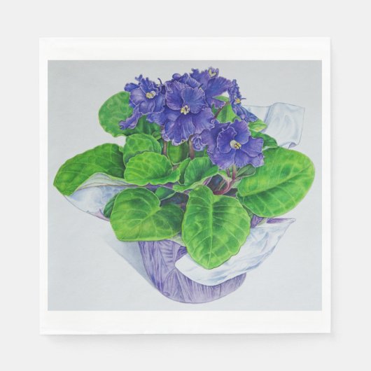 Serviette En Papier Violet africain (Devant)