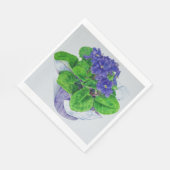 Serviette En Papier Violet africain (Coin)