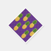 Serviette En Papier Violet ananas (Coin)